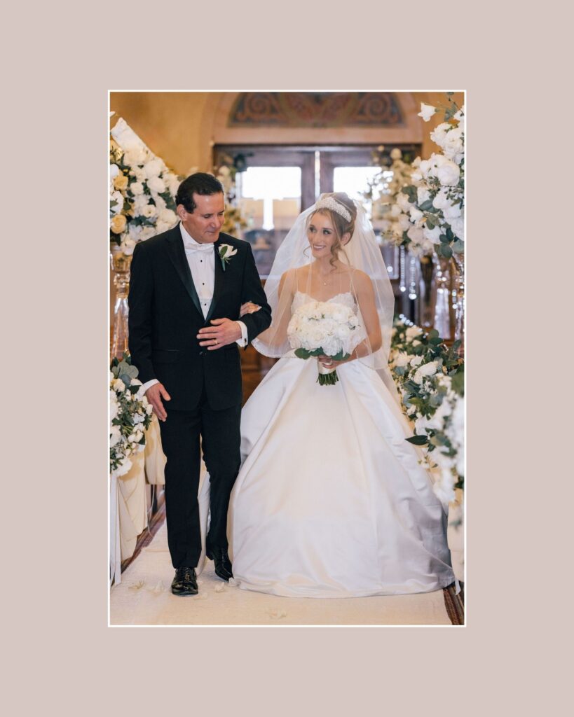 Greek Brides entrance at Assumption Greek Orthodox Church