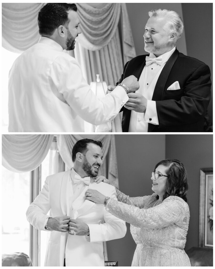 Greek Groom getting ready photo