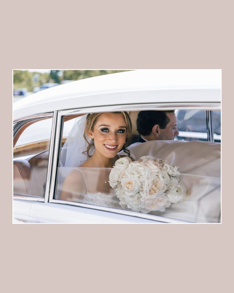 Greek Bride in Rolls Royce at Assumption Greek Orthodox Church