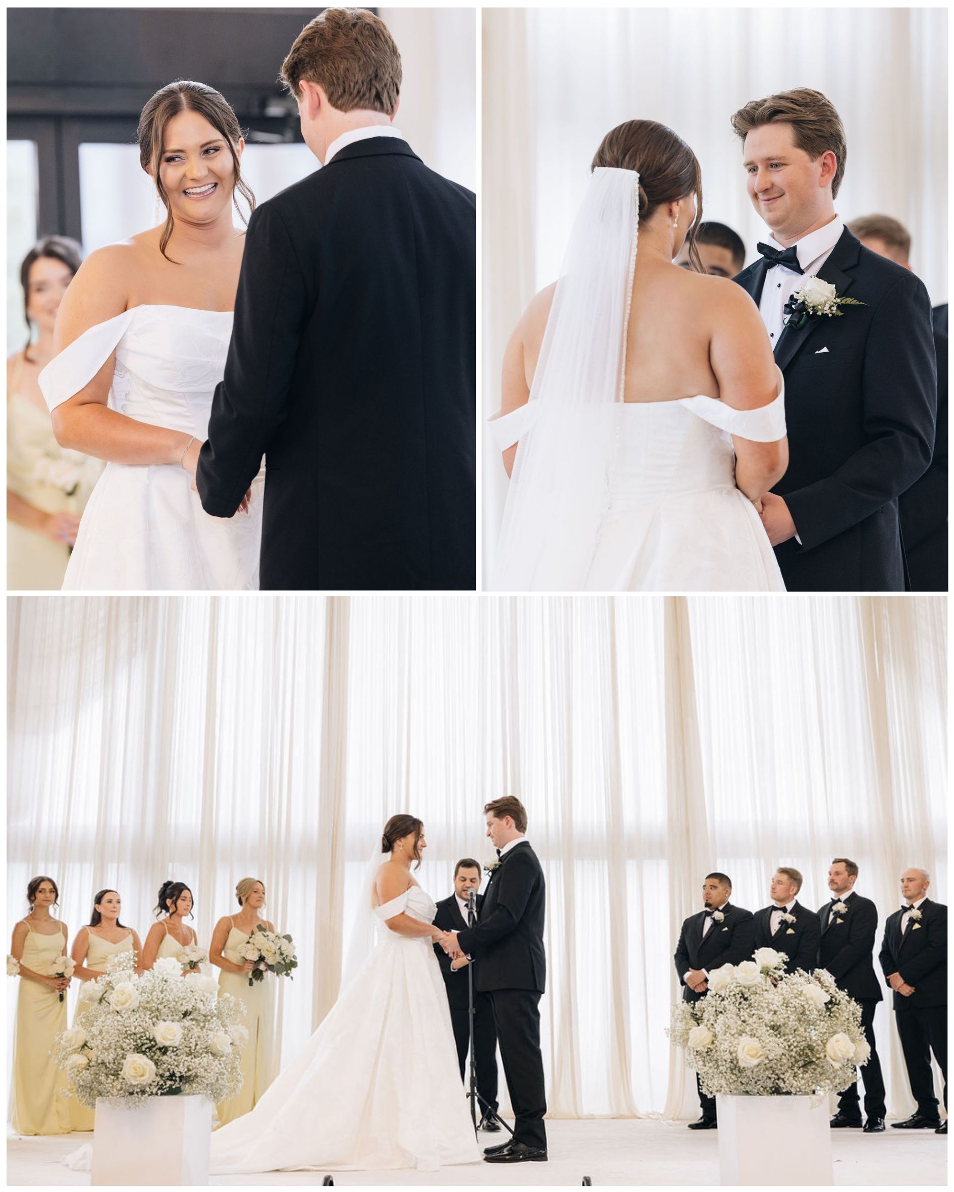 Wedding ceremony at Victoria in the Park in Mount Prospect, IL