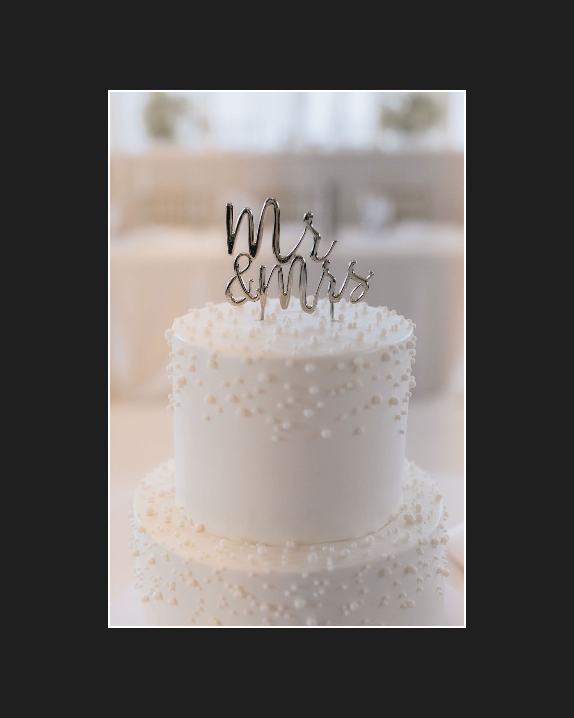 Chicago wedding cake at Victoria in the Park in Mount Prospect, IL