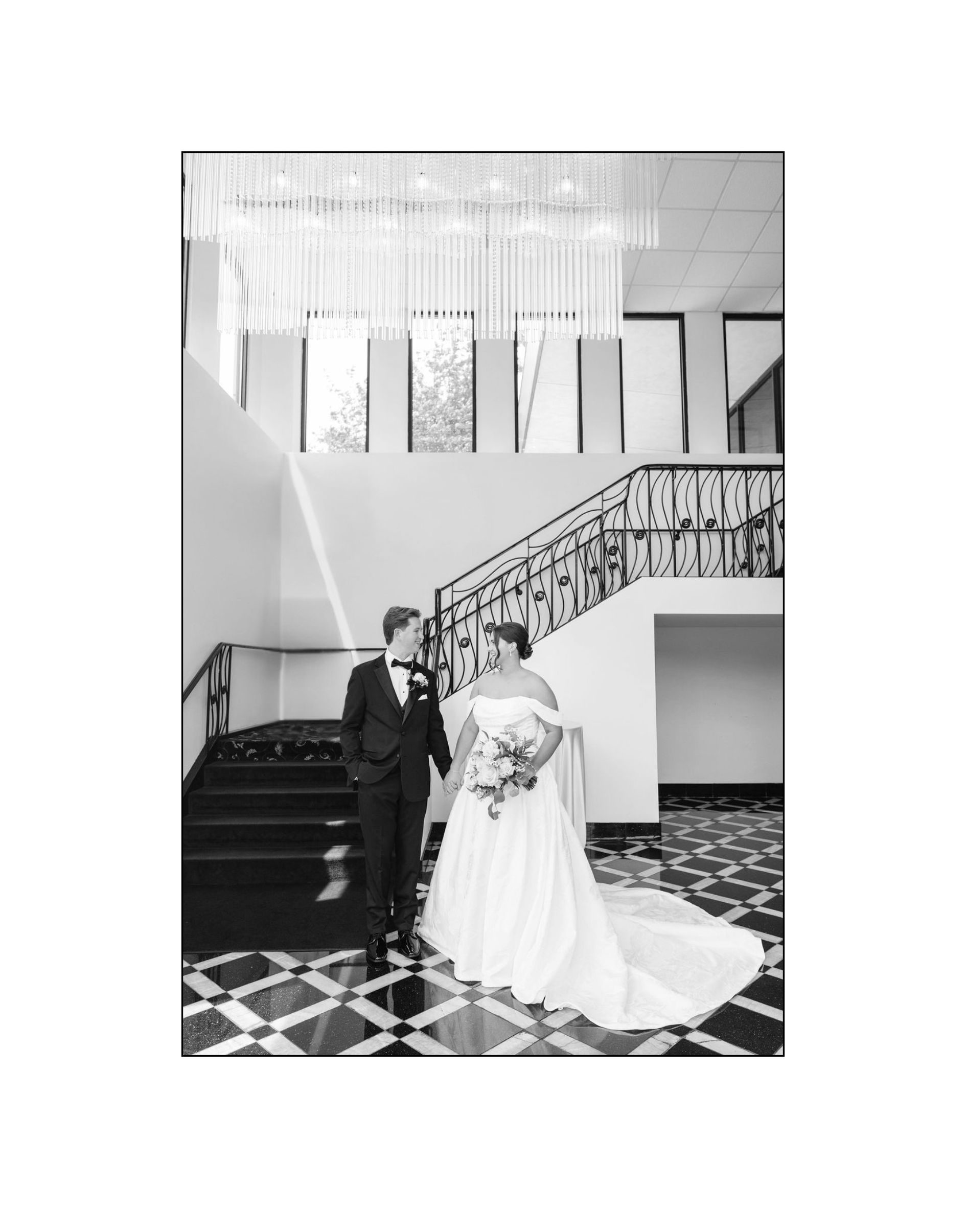 Wedding couple's portraits at Victoria in the Park in Mount Prospect, IL