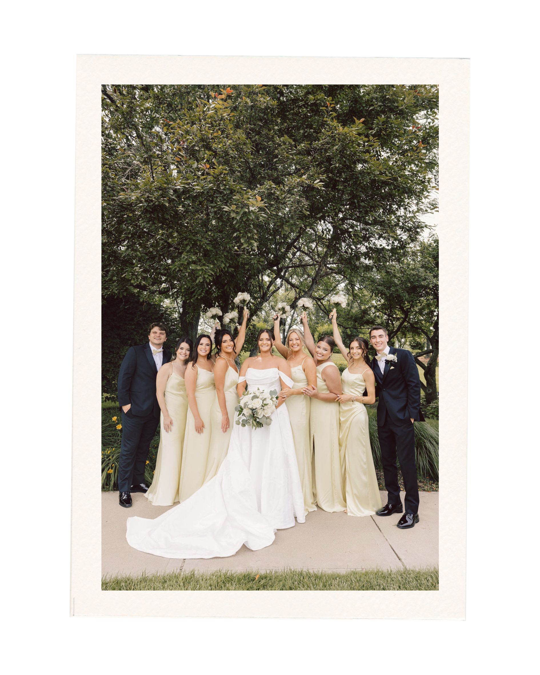 Bridal party photos portraits at Victoria in the Park in Mount Prospect, IL